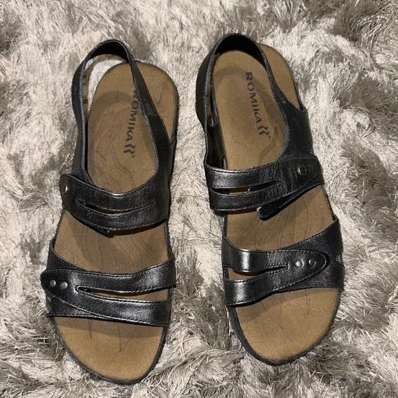 Romika Fidschi 43 Dress Sandal Silver Size 38 - Picture 6 of 12